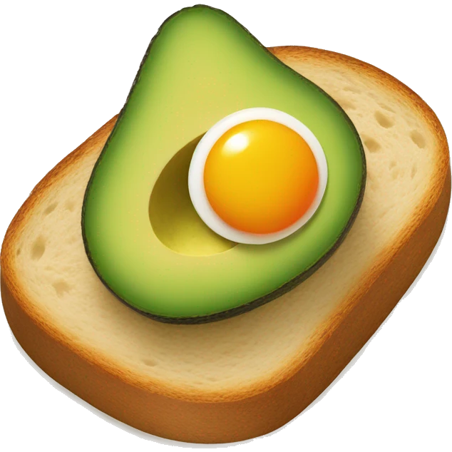 Avocado of a bread with Tomate and a egg  emoji