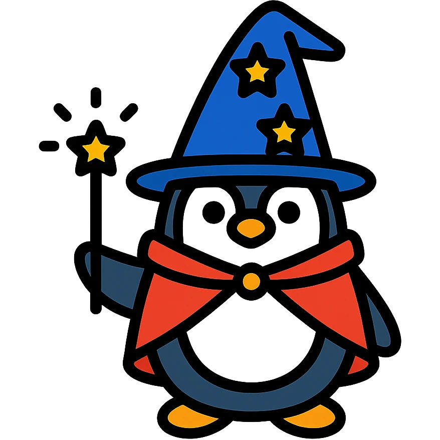 Penguin Wizard emoji