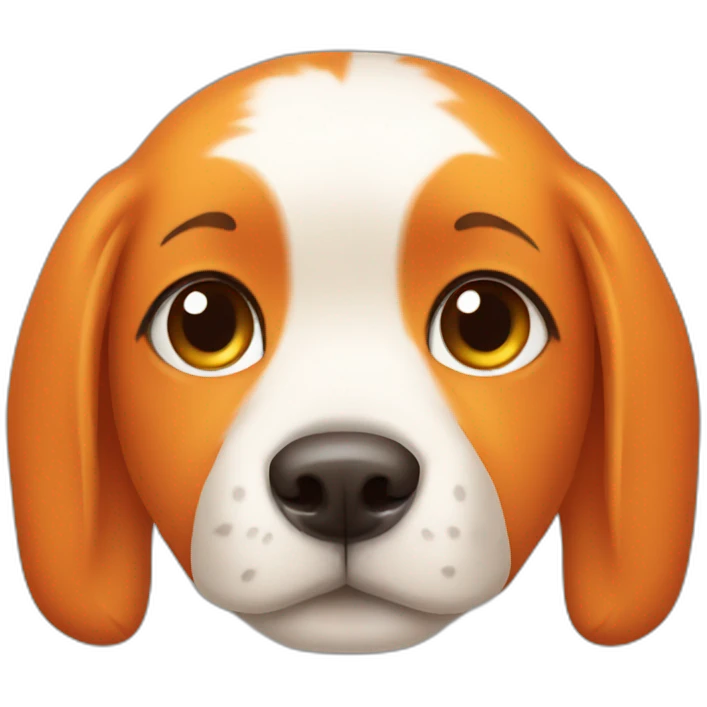 cute orange dog emoji