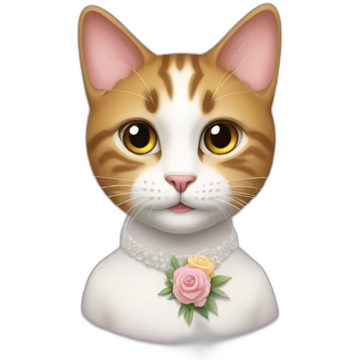 Wedding cat three years emoji
