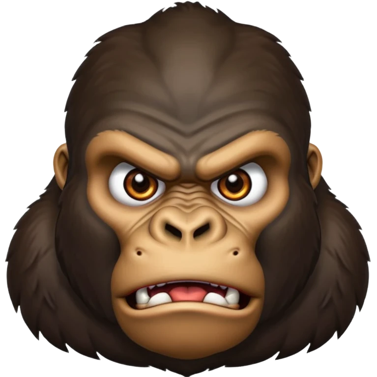 A gorilla angry face with realstick emoji