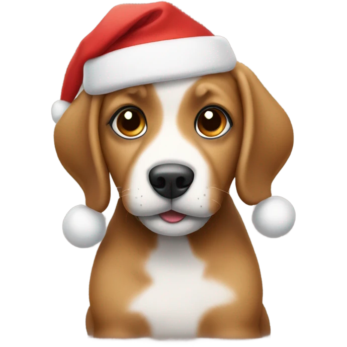 Christmas puppy emoji