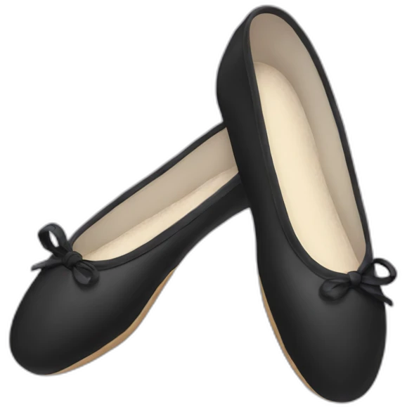 black ballet shoes emoji