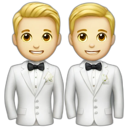 gay grooms white emoji