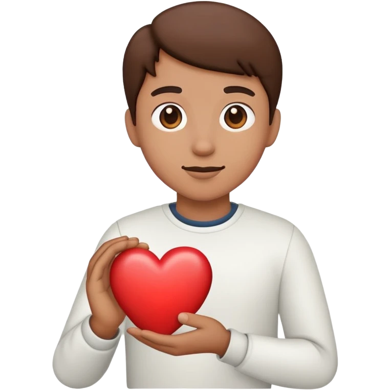 holding a heart emoji