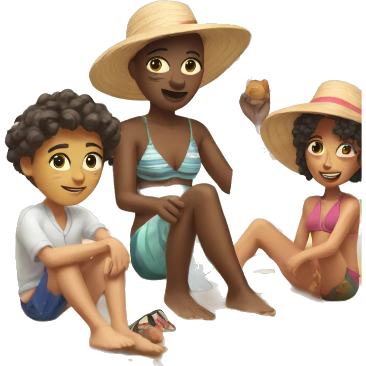 beach day with friends emoji