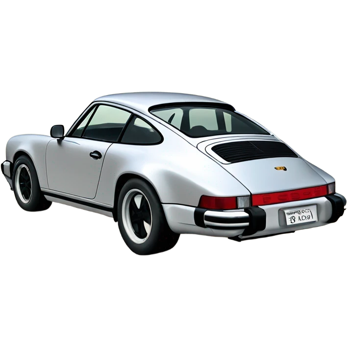 Porsche 911 at beach emoji