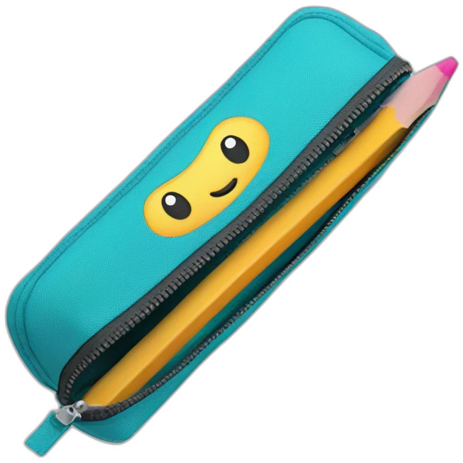 pencil case with zipper emoji