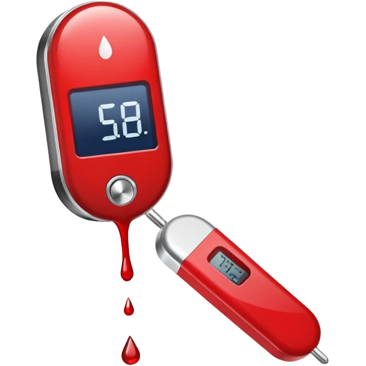 diabetes meter test finger blood emoji