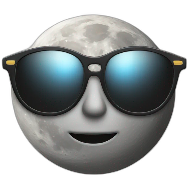 The moon in sunglasses emoji
