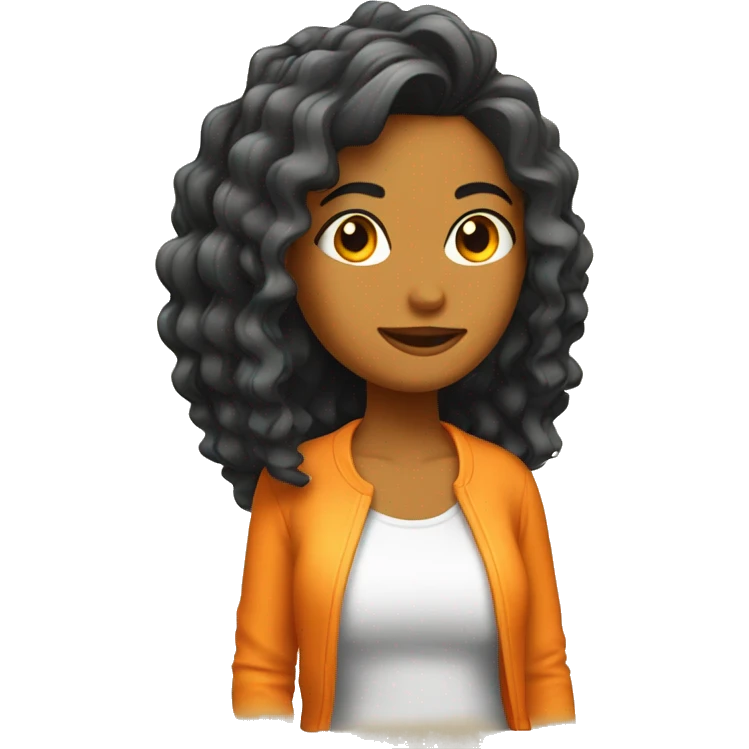 Chica con el cabello naranja  emoji