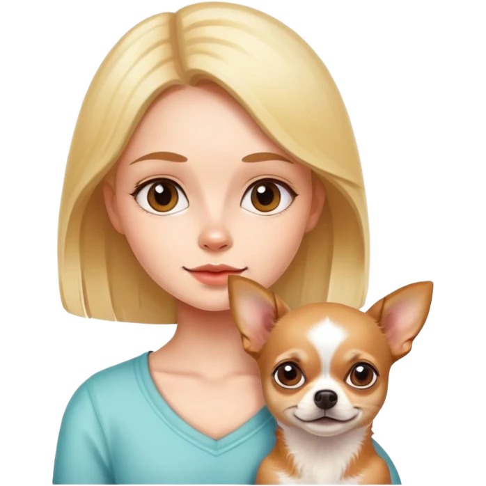 girl with chihuahua emoji