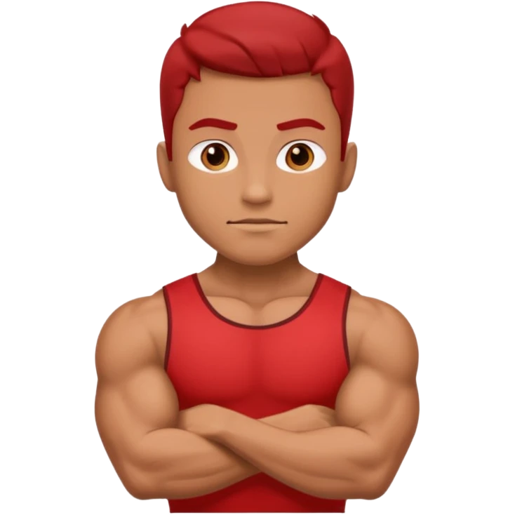 badman half man body red top emoji