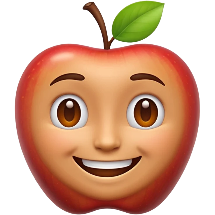 3D Apple style emoji of a person with cartoon-like proportions and cheerful look emoji