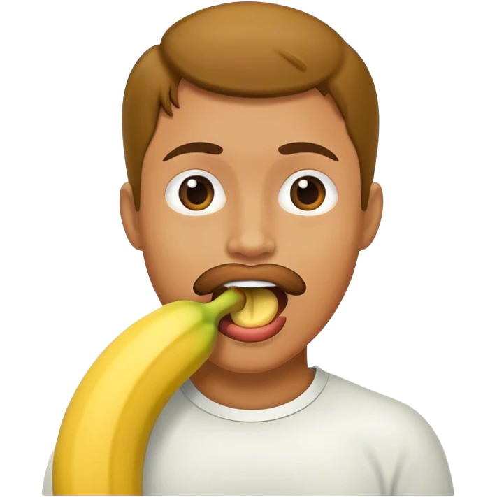 Banana in mouth emoji