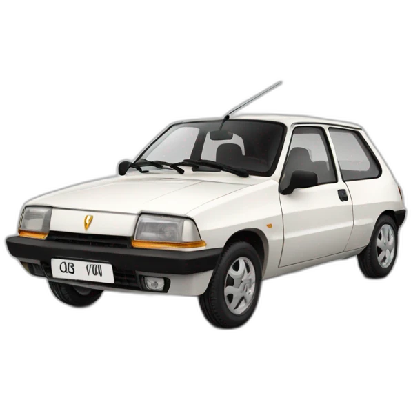 Renault Clío white old emoji