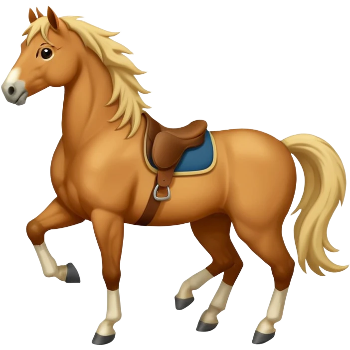 Realistic tan mustang horse emoji