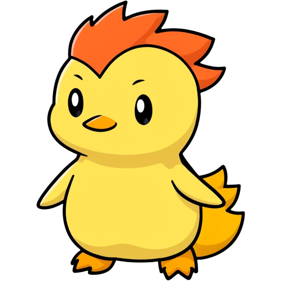 Cyndaquil Pokémon character cartoonish sticker style emoji