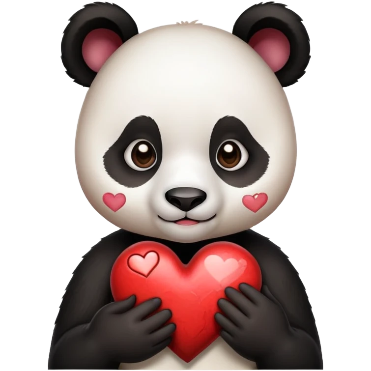 Girl panda breaking a heart emoji
