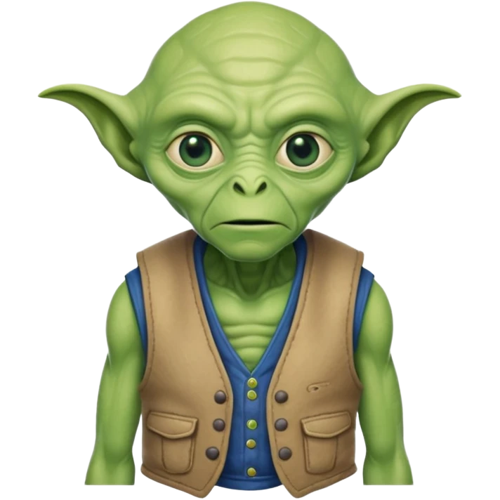 an old alien with vest emoji