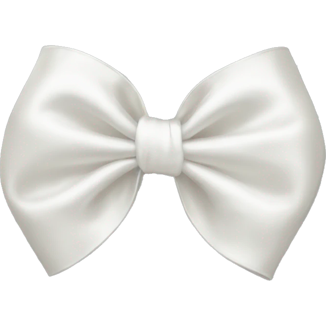white satin bow emoji