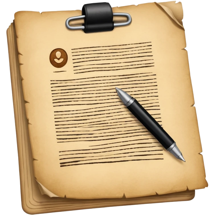 Courtroom Items, Legal Document – official case file or contract

 emoji
