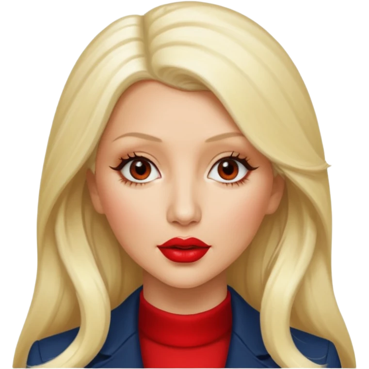 Christina Aguilera with long blonde hair emoji