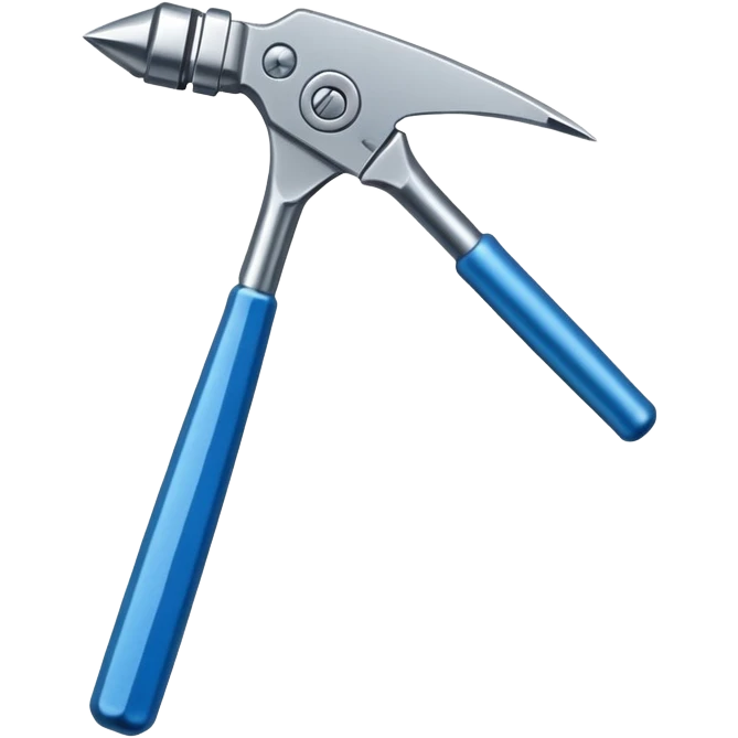 awl with blue handless emoji