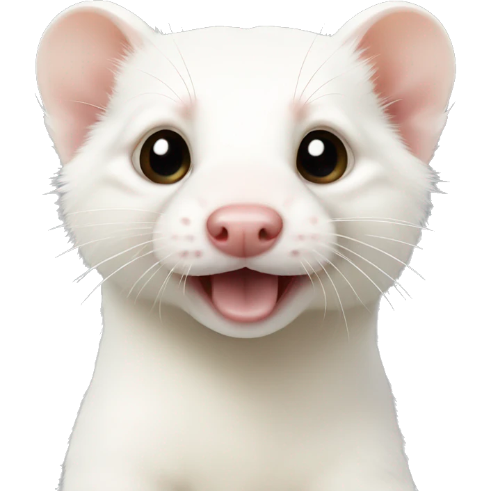 albino white ferret emoji