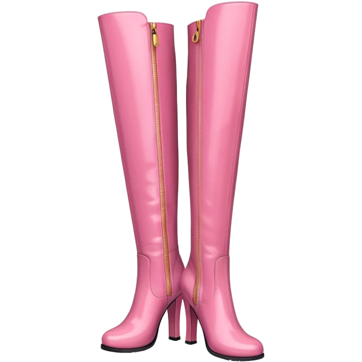 A pair of knee high pink boots emoji