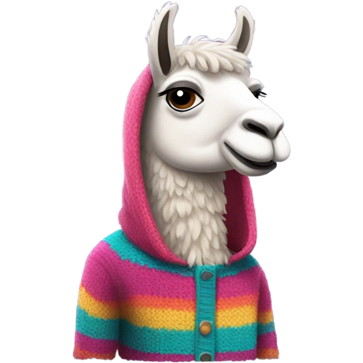 Llama wearing a sweater emoji
