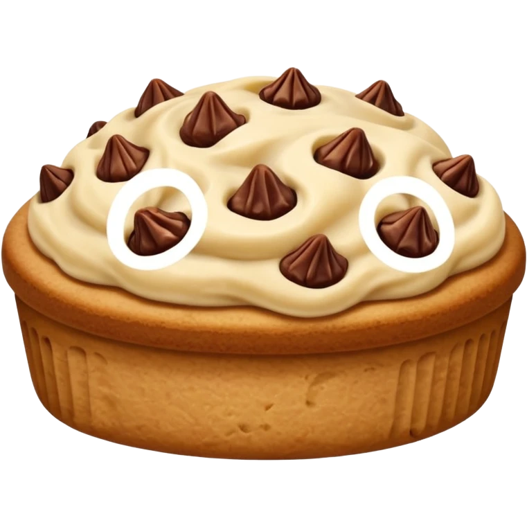 one filled date with like cookie dough topping  emoji