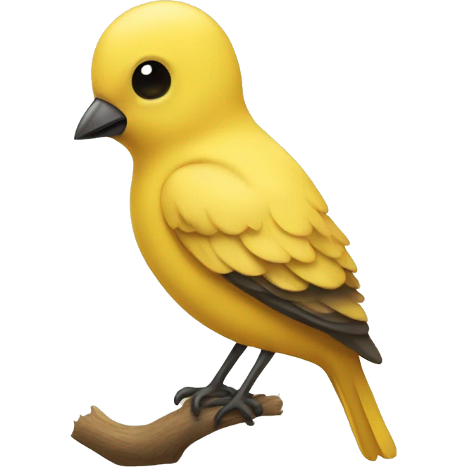 A little girl bird, yellow emoji