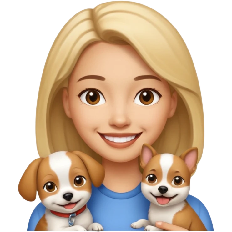 model with pet emoji