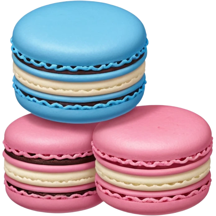 Pink Macaroon & Blue Macaroon  emoji