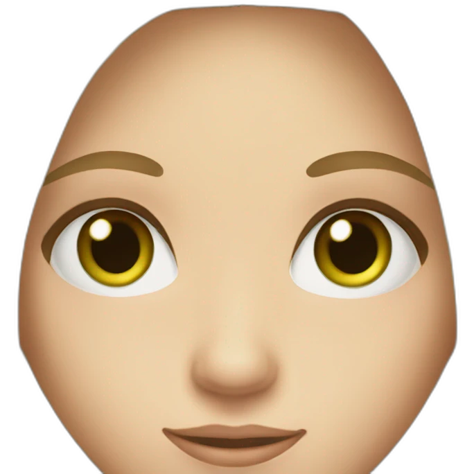 Blonde girl straight long hair and green eyes with her friend girl with brown hair and brown eyes emoji
