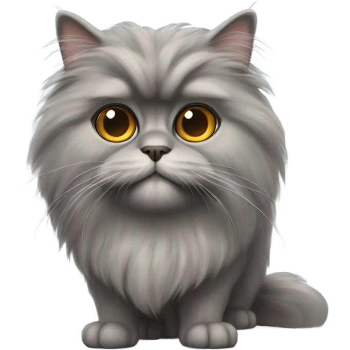 gray persian cat emoji