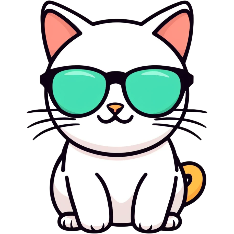 Cat with sunglasses emoji