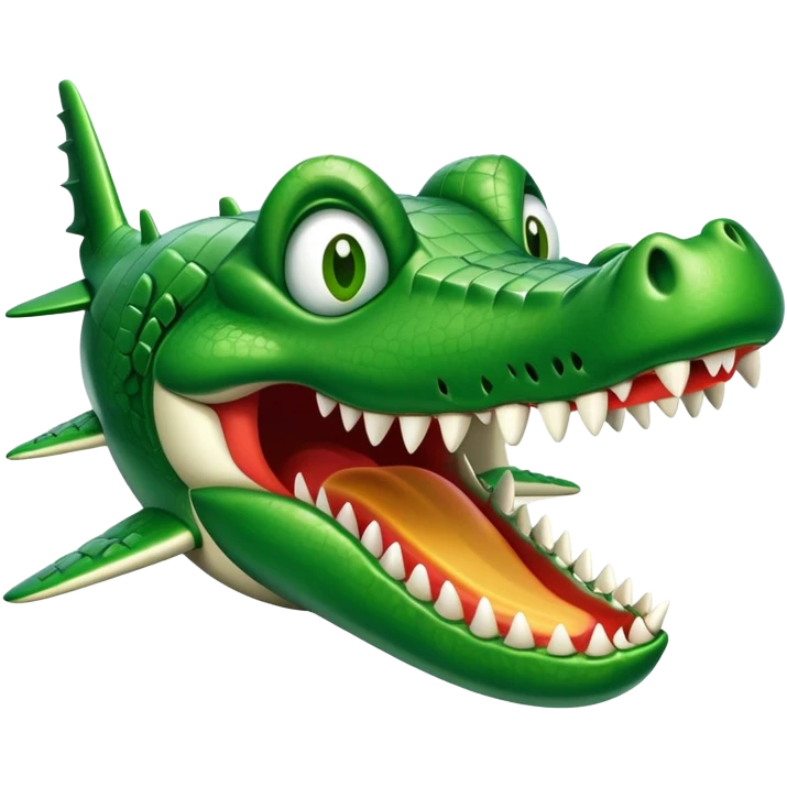 airplane with a crocodile head instead of the nose emoji
