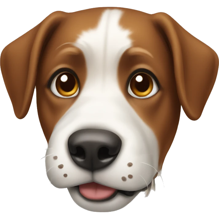 Dog brown and white emoji