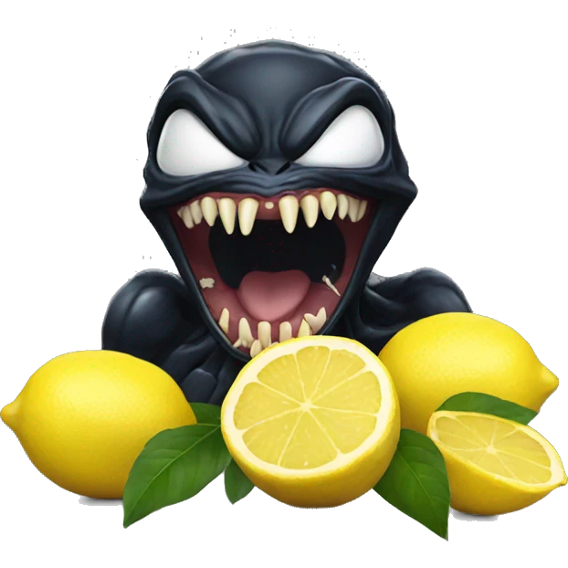 Venom eating lemons emoji