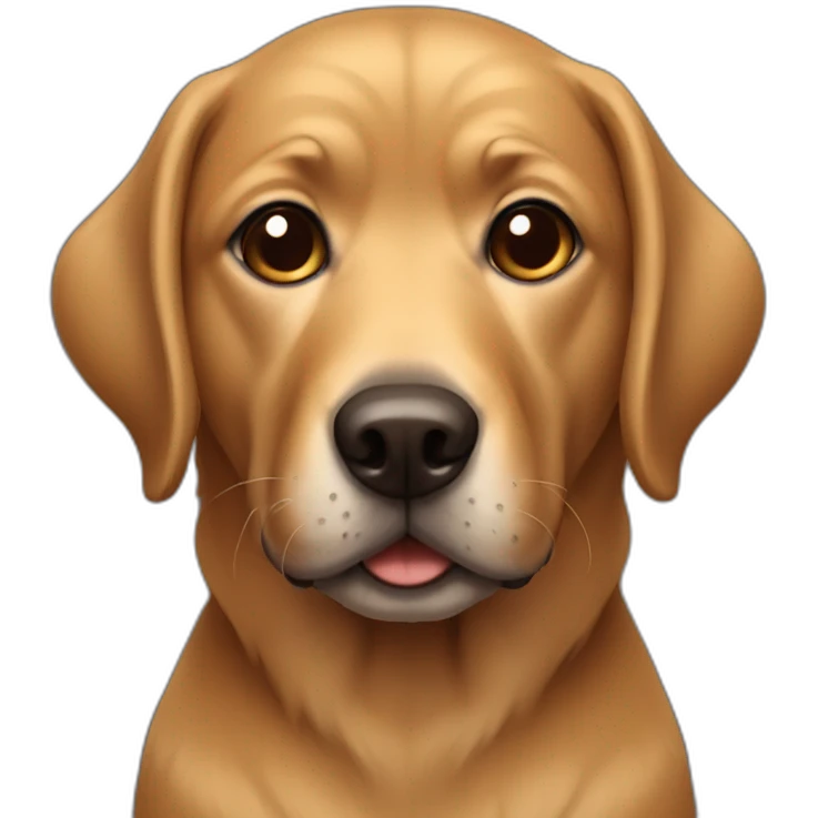 Dark face tan dog  emoji