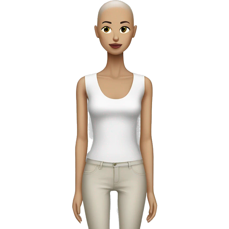 minimal fashion mannequin with no hair emoji