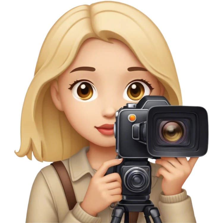 Girl with camera emoji