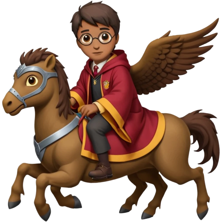 harry potter riding buckbeak emoji