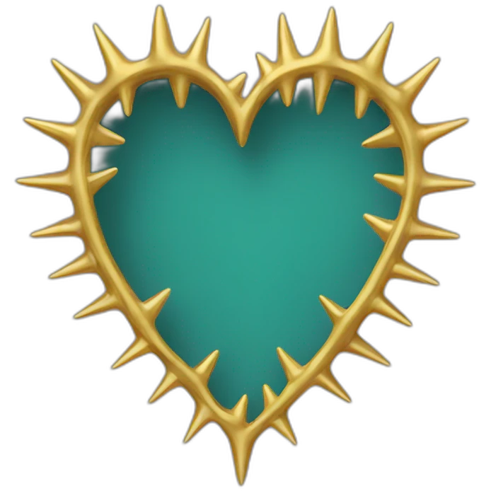 gold spiky vine heart border emoji