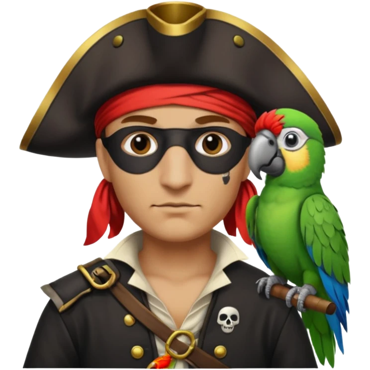 pirate and parrot emoji