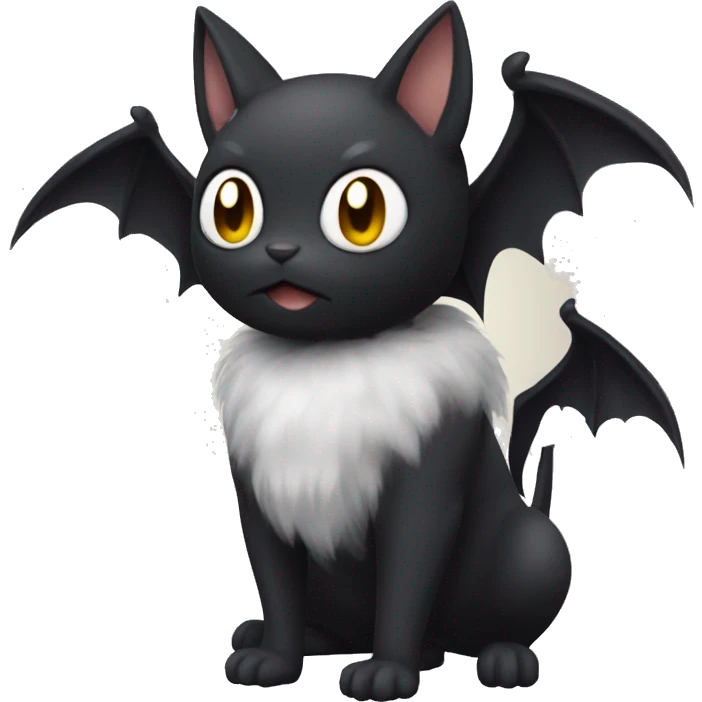 Black bat-cat Pokémon emoji