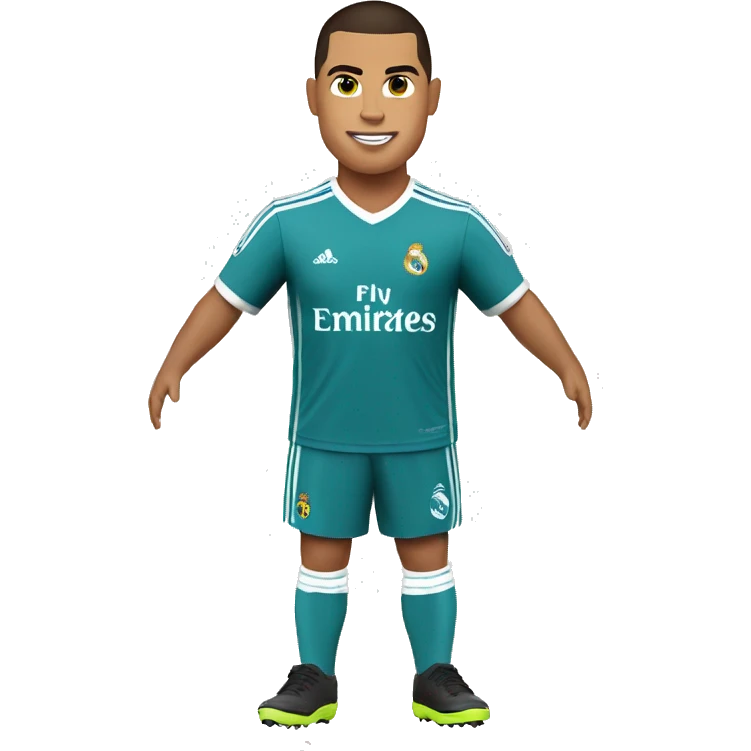 Christano Ronaldo wearing a Real Madrid jersey  emoji