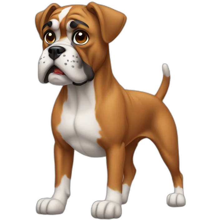 Boxer dog full body emoji
